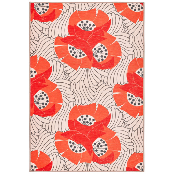 60s Mid-century ray rug wavy pattern（Antique Mid Century